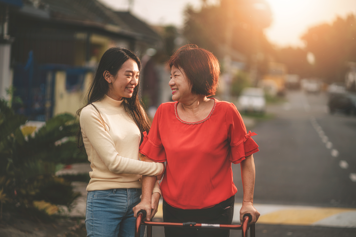 Elderly woman and her legal guardian